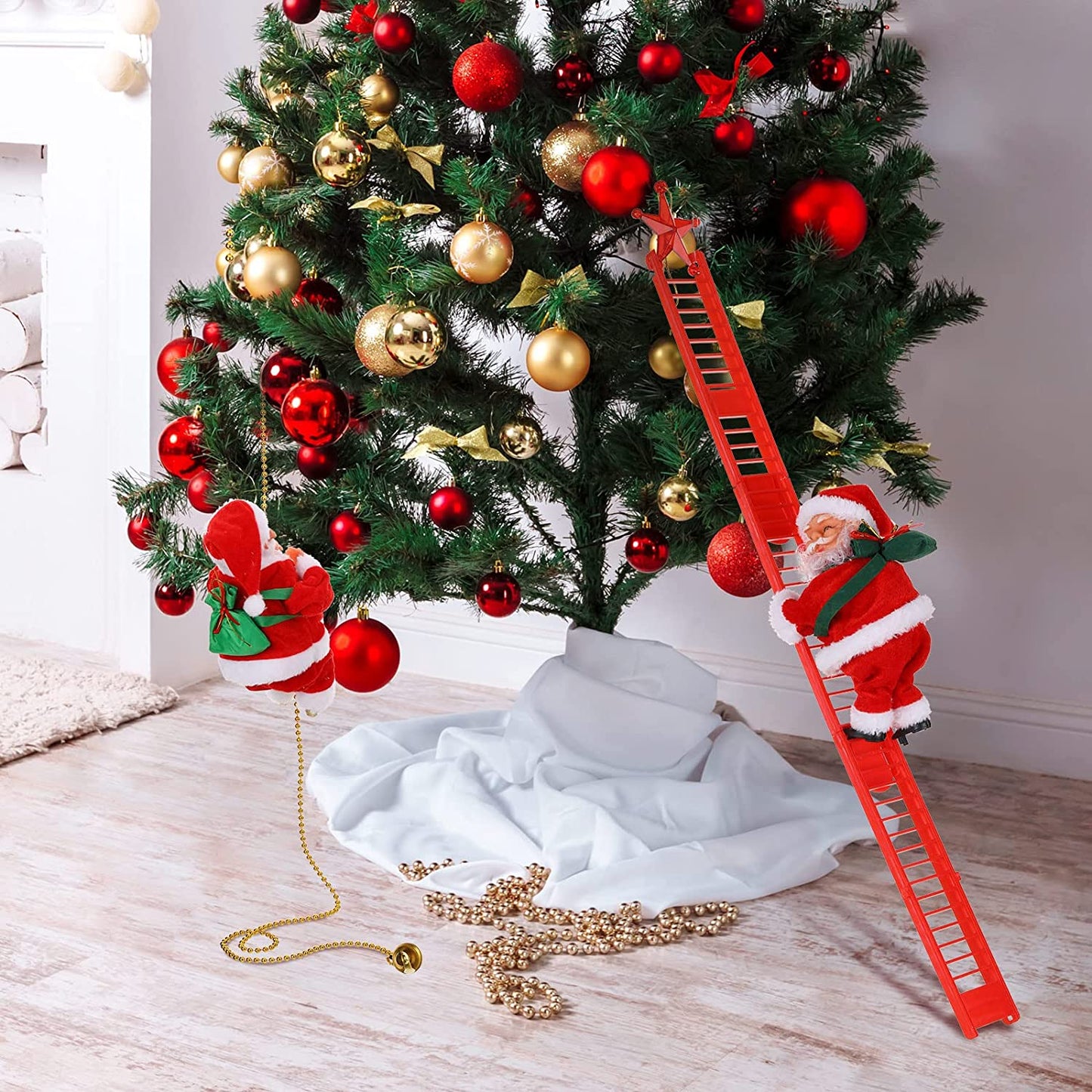 Kalėdų Senelis Laipiojantis Kopėčiomis 🎅