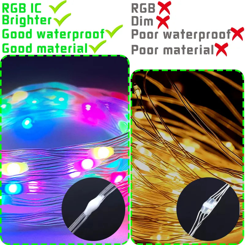 RGB 200 LED vītne