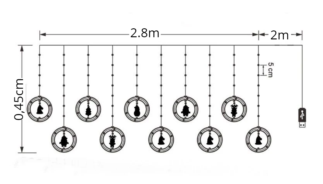 Ziemassvētku vītne – aizkars